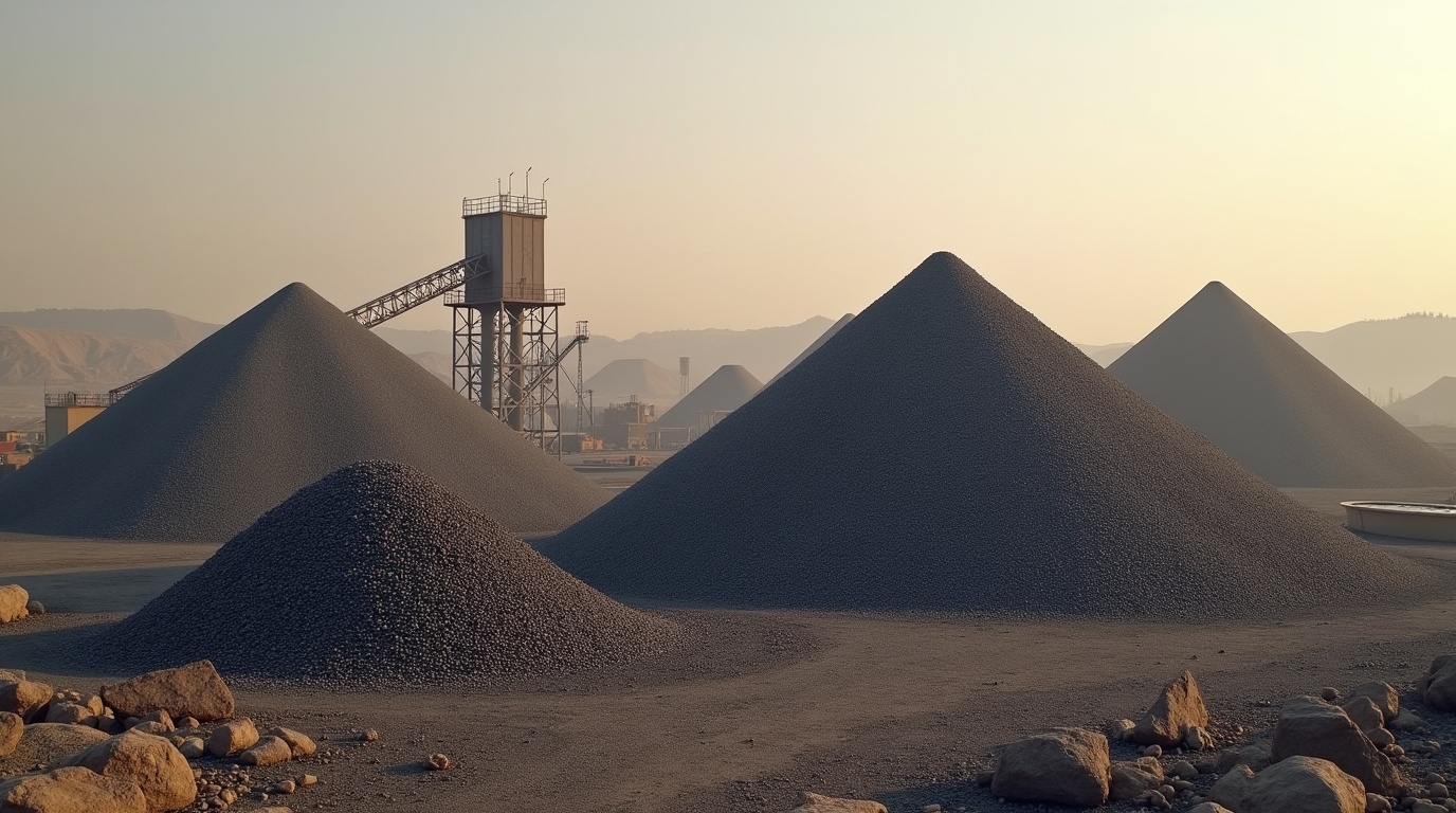 Home flux dev ultra realistic wide panoramic shot of iron ore pelle 3