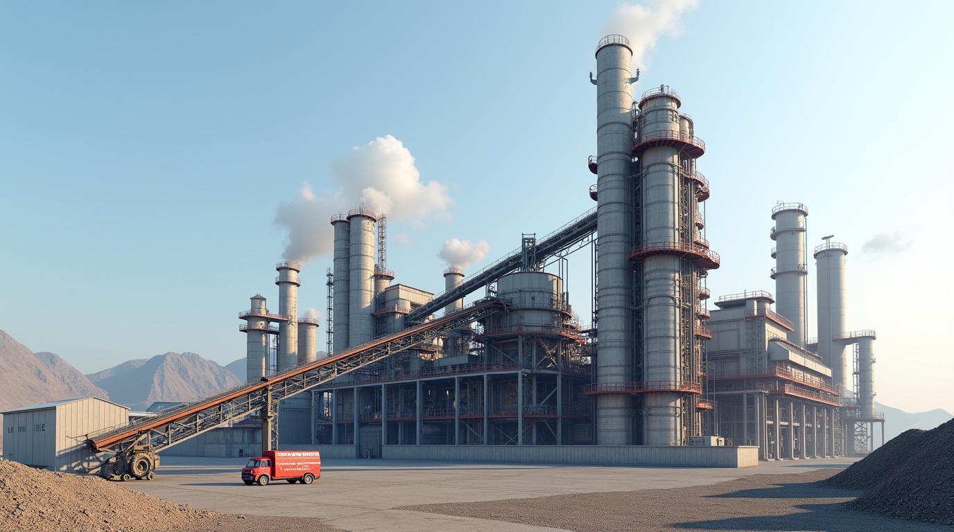 Home flux dev ultra wide realistic side view of a modern iron ore p 3